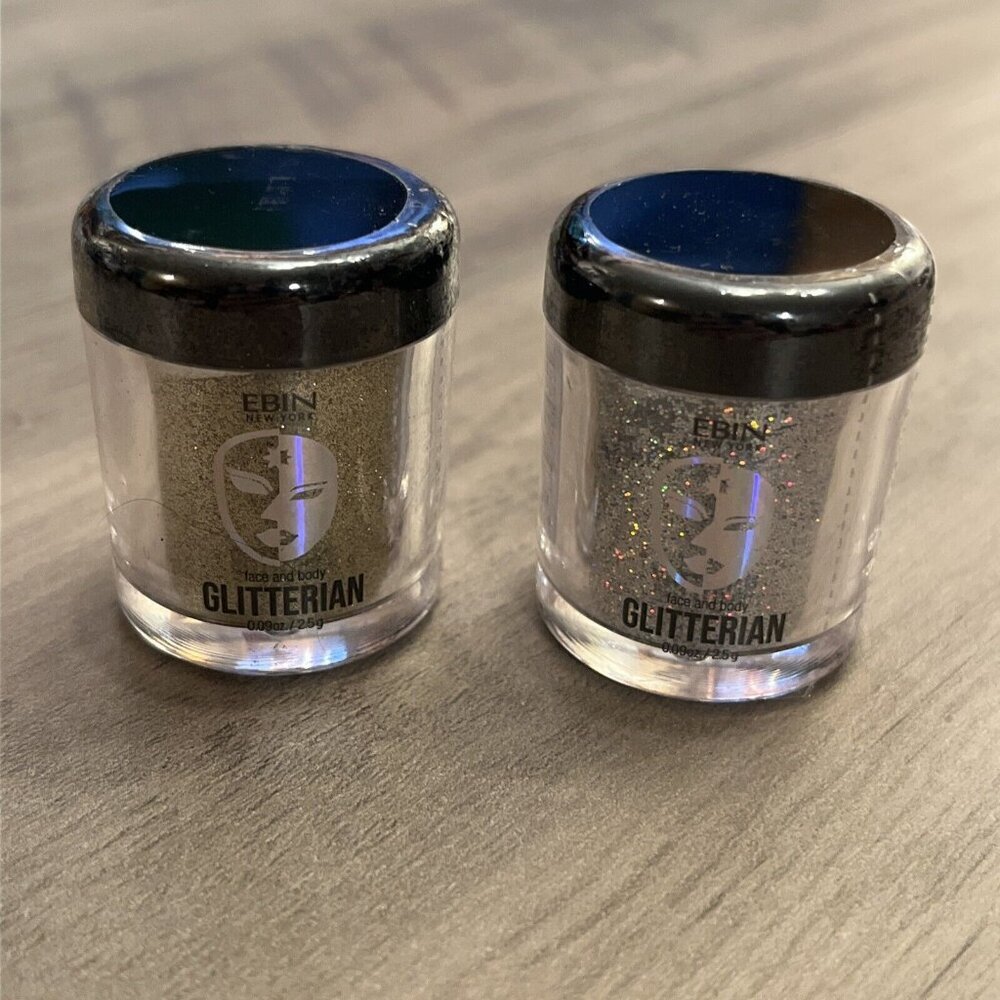 Two (2) Ebin New York Glitterians Face and Body Glitter